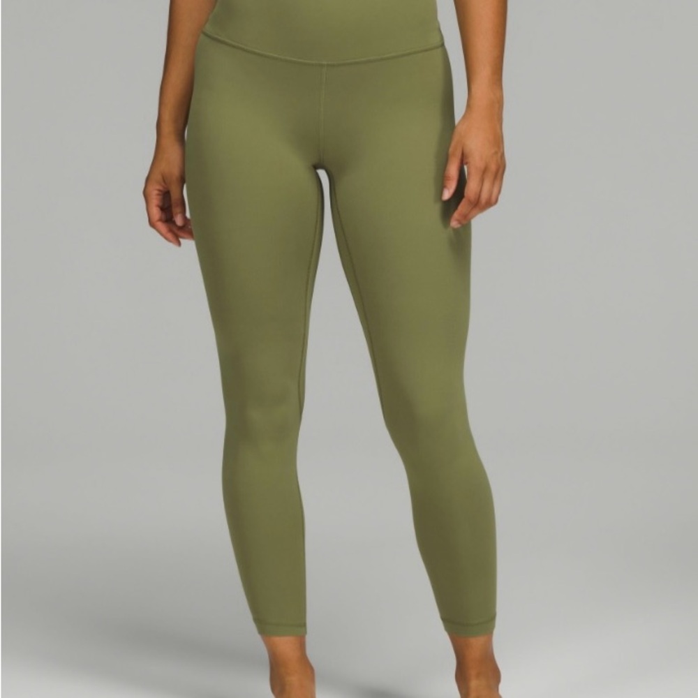 Lululemon Align High rise Pant 25”, Bronze Green Size 8